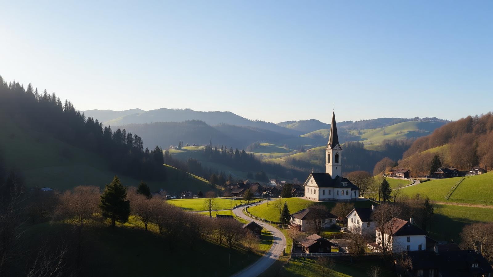 Glasfaser-Lichtsignale über Grimmenstein in der Buckligen Welt