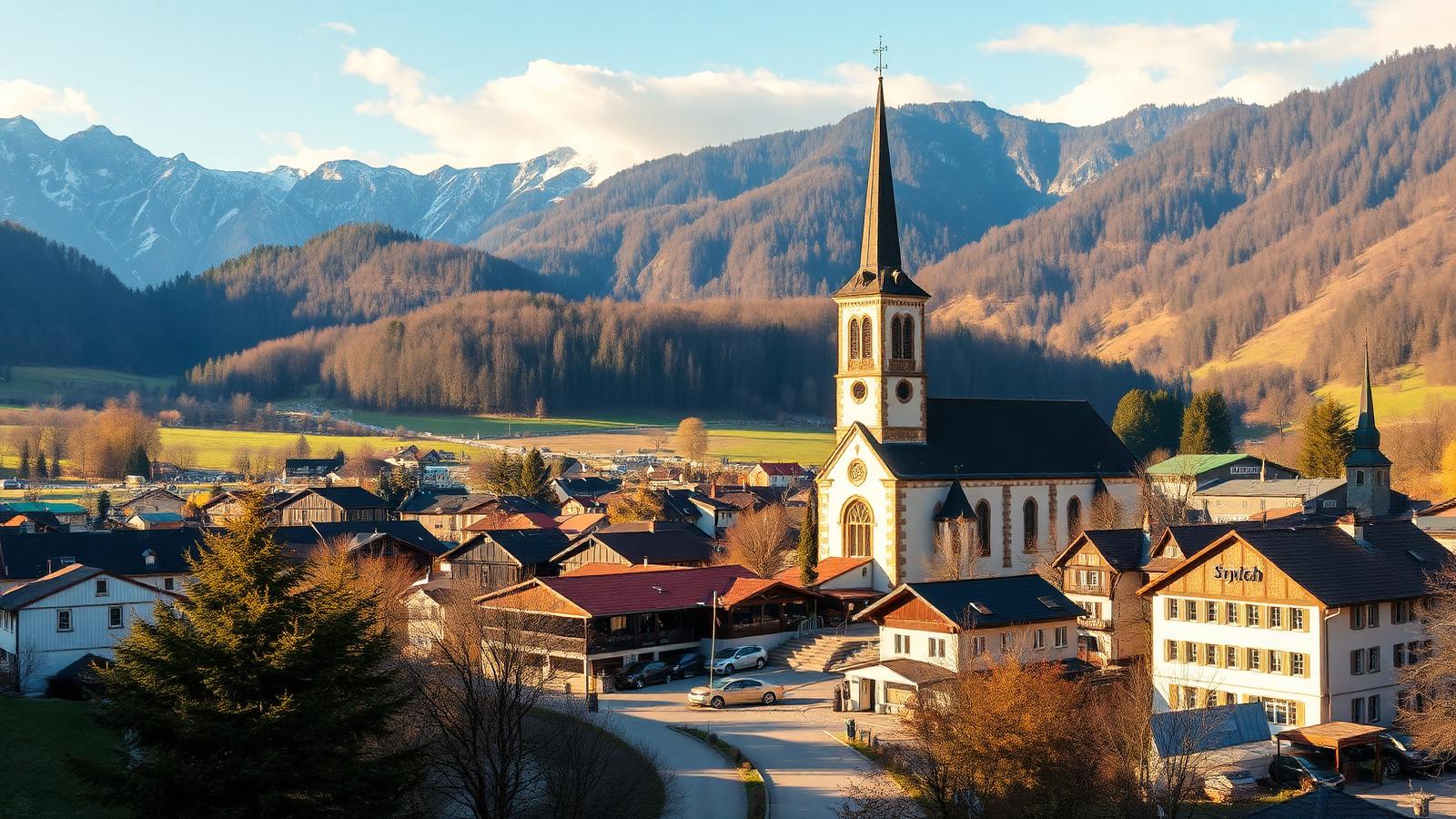 Glasfaser-Lichtsignale über Krieglach im mittleren Mürztal