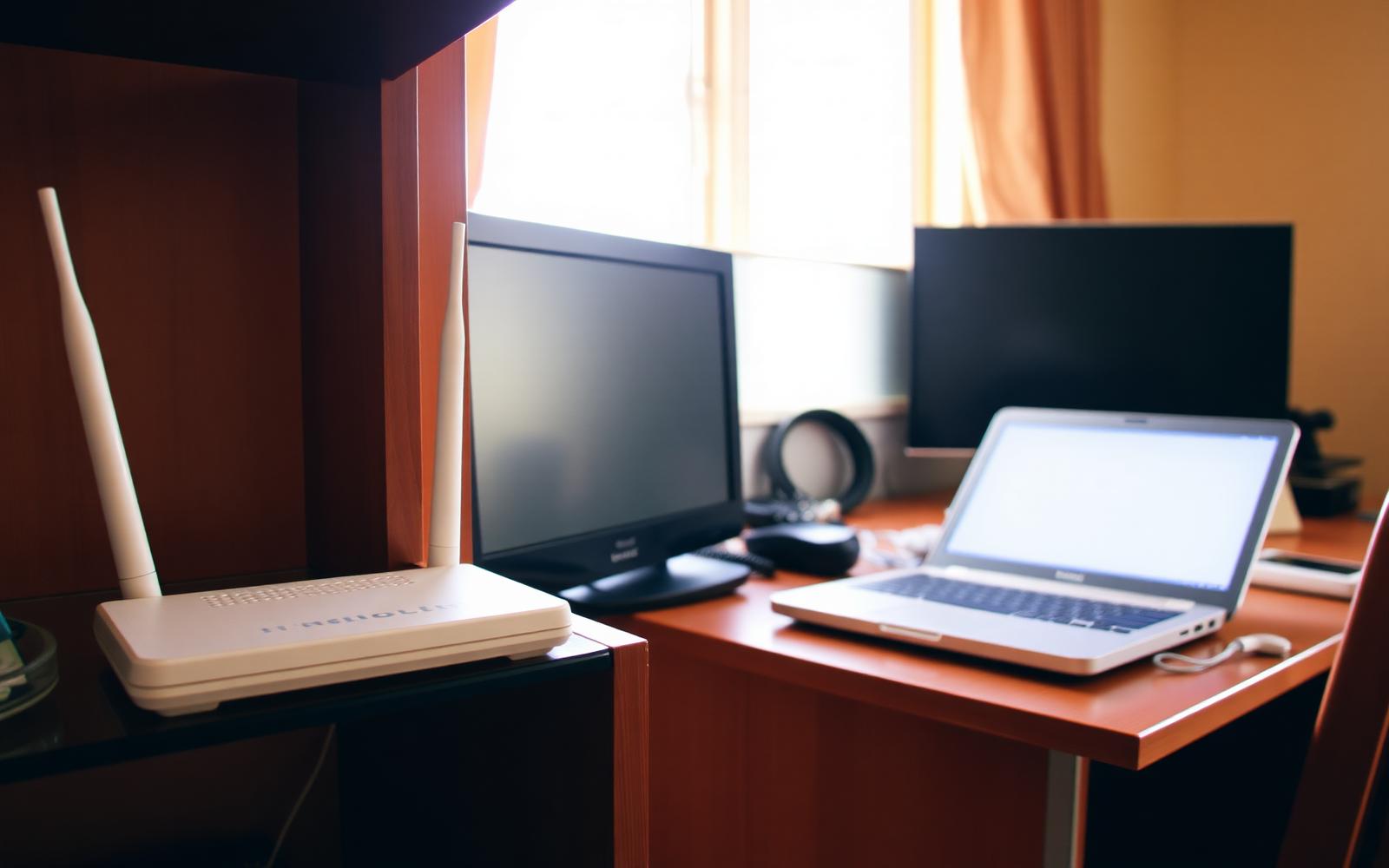 Familie entdeckt das Internet im Alltag – mit einem der ersten WLAN-Router.