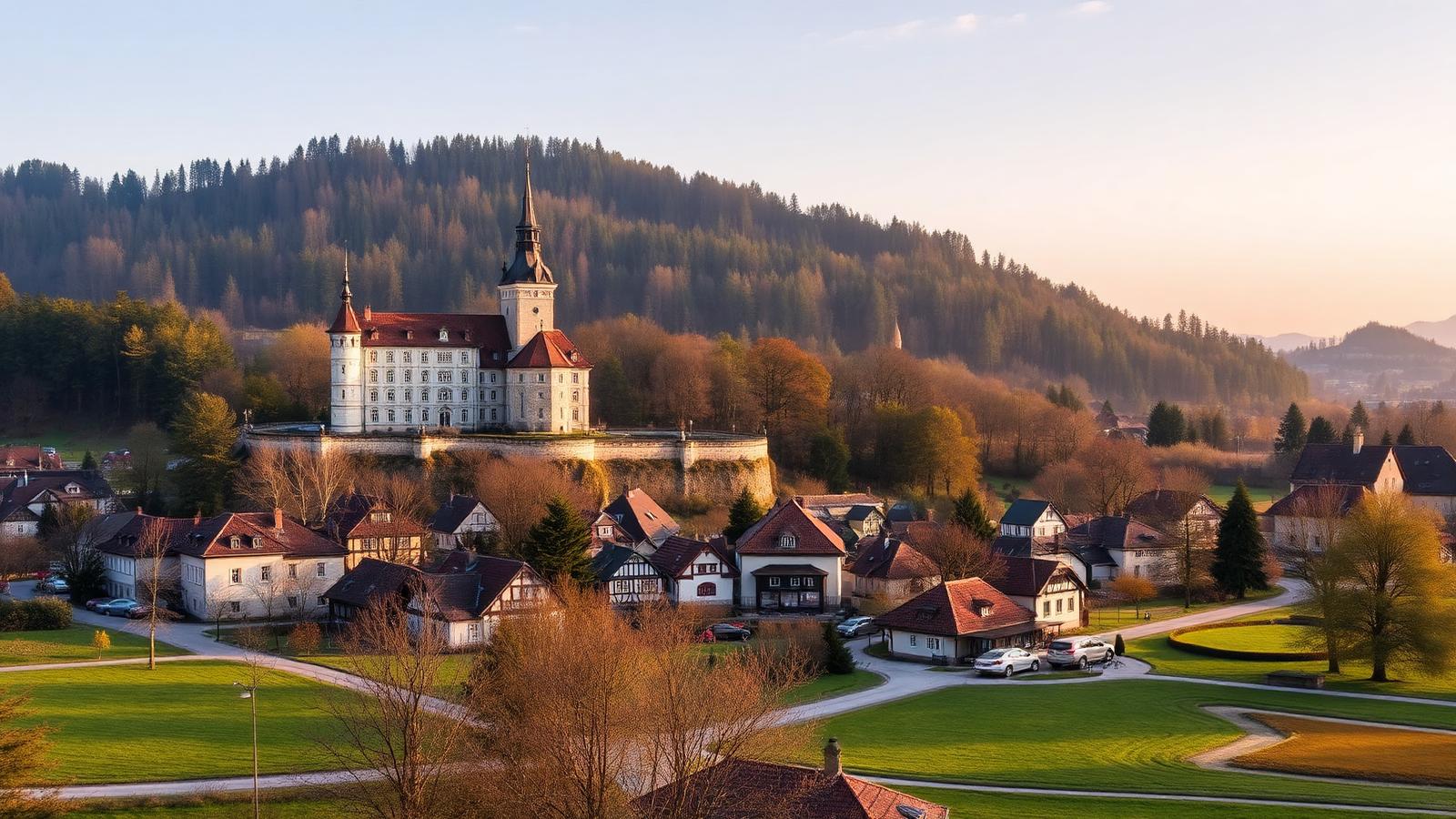 Glasfaser-Lichtsignale über Ebreichsdorf im südöstlichen Wiener Umland