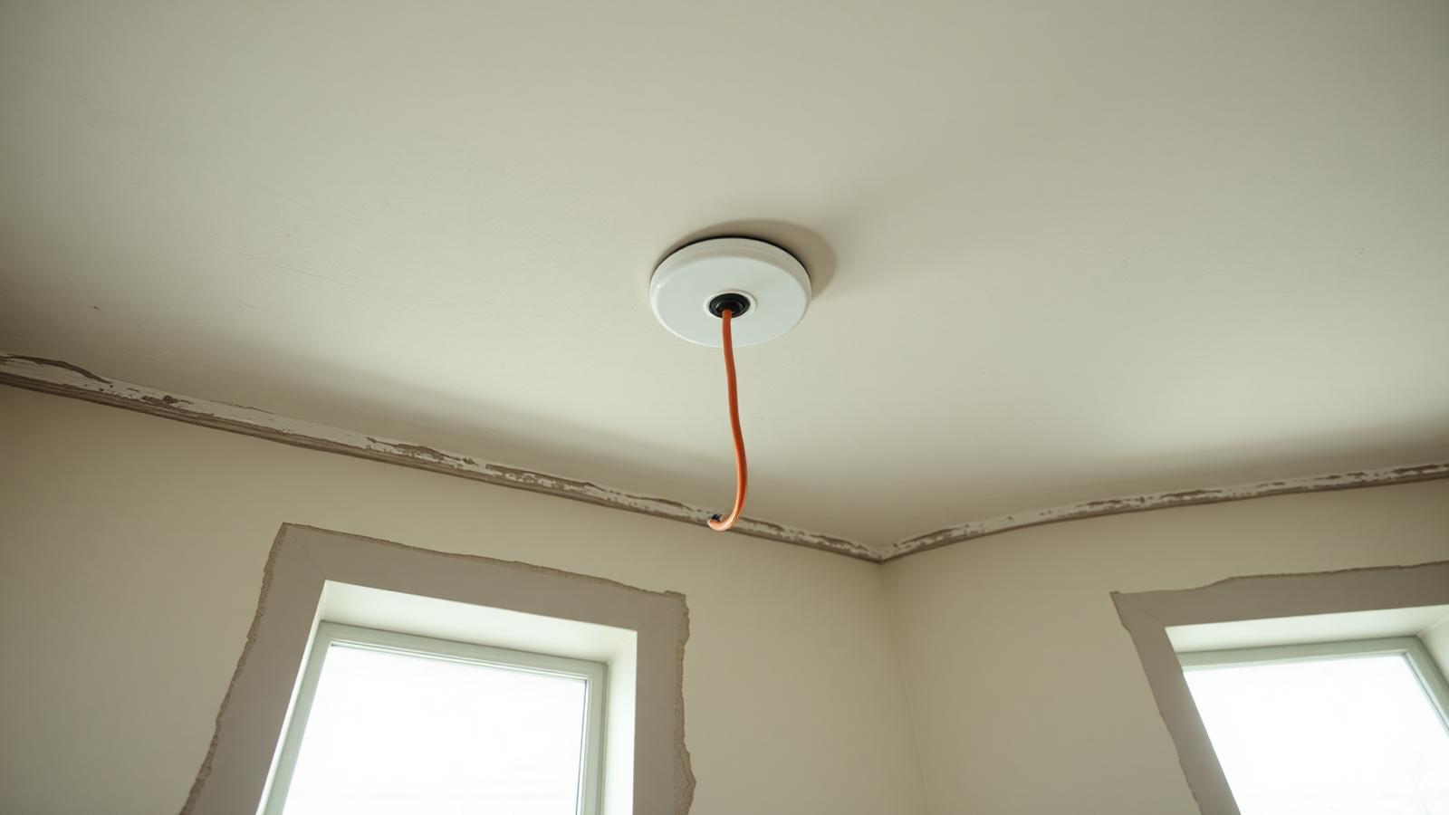 Netzwerkanschluss an der Decke für einen späteren WLAN Access Point