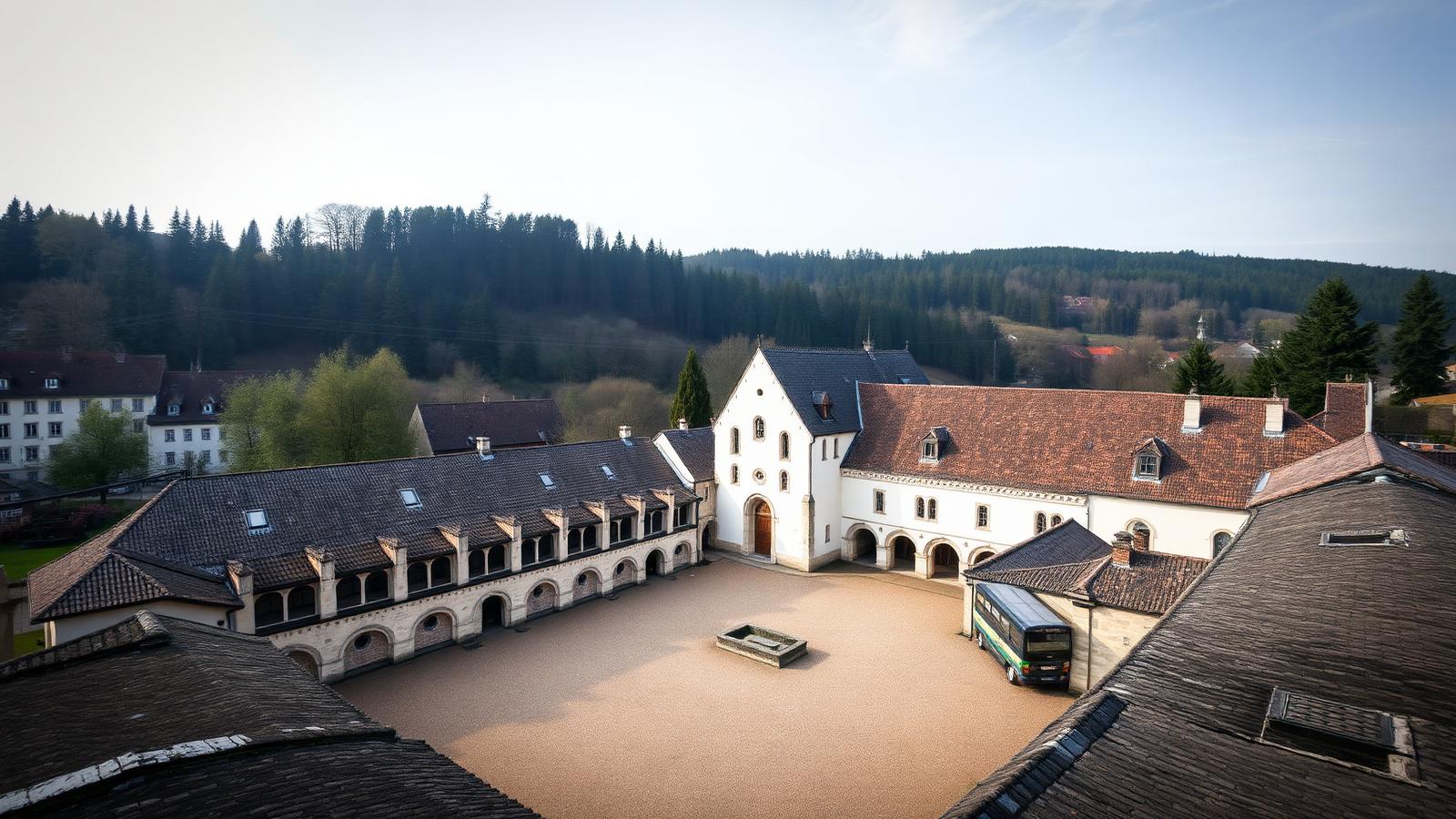 Glasfaser-Lichtsignale über Heiligenkreuz im Wienerwald