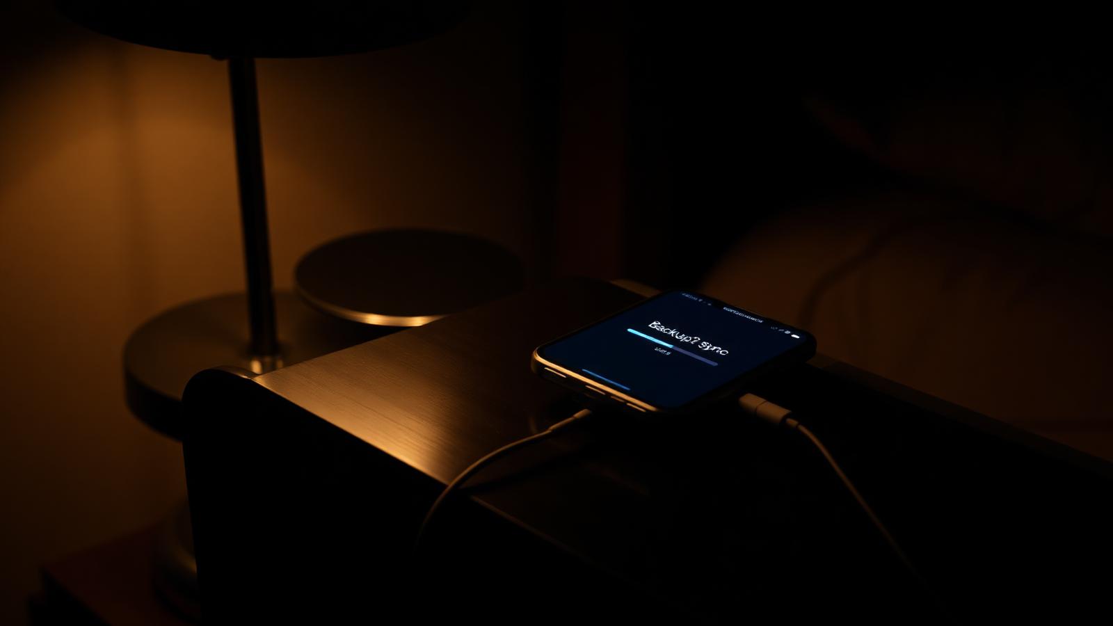 Smartphone synchronisiert nachts Daten über das WLAN