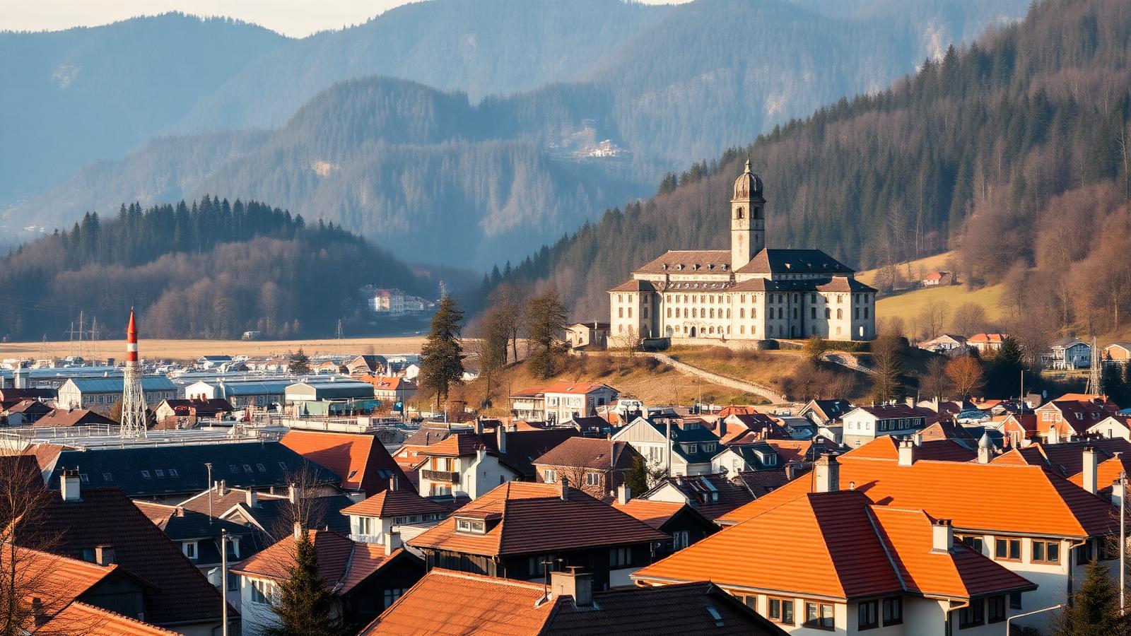 Glasfaser-Lichtsignale über Kapfenberg im Mürztal