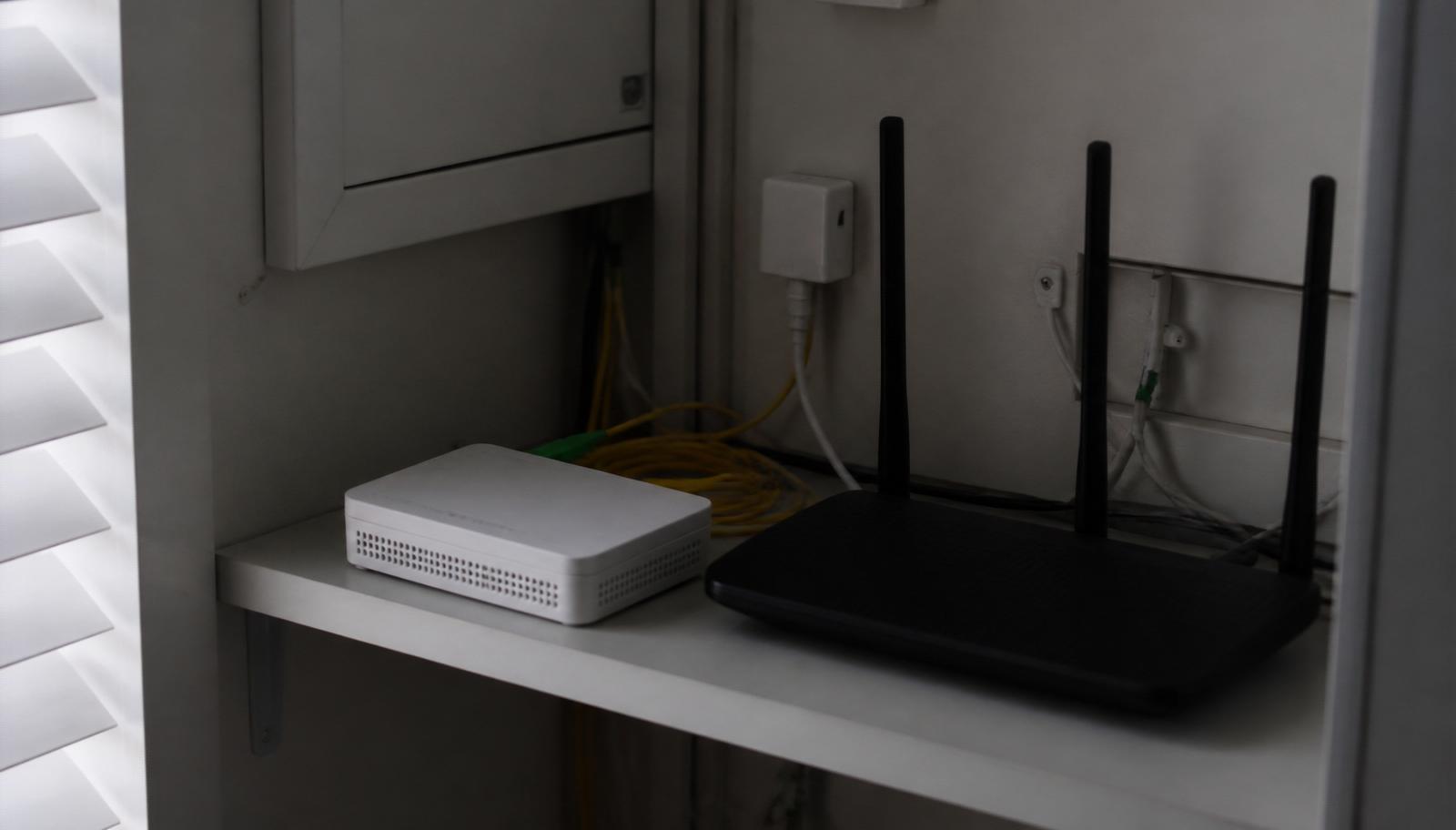 ONT und Router ohne Strom.